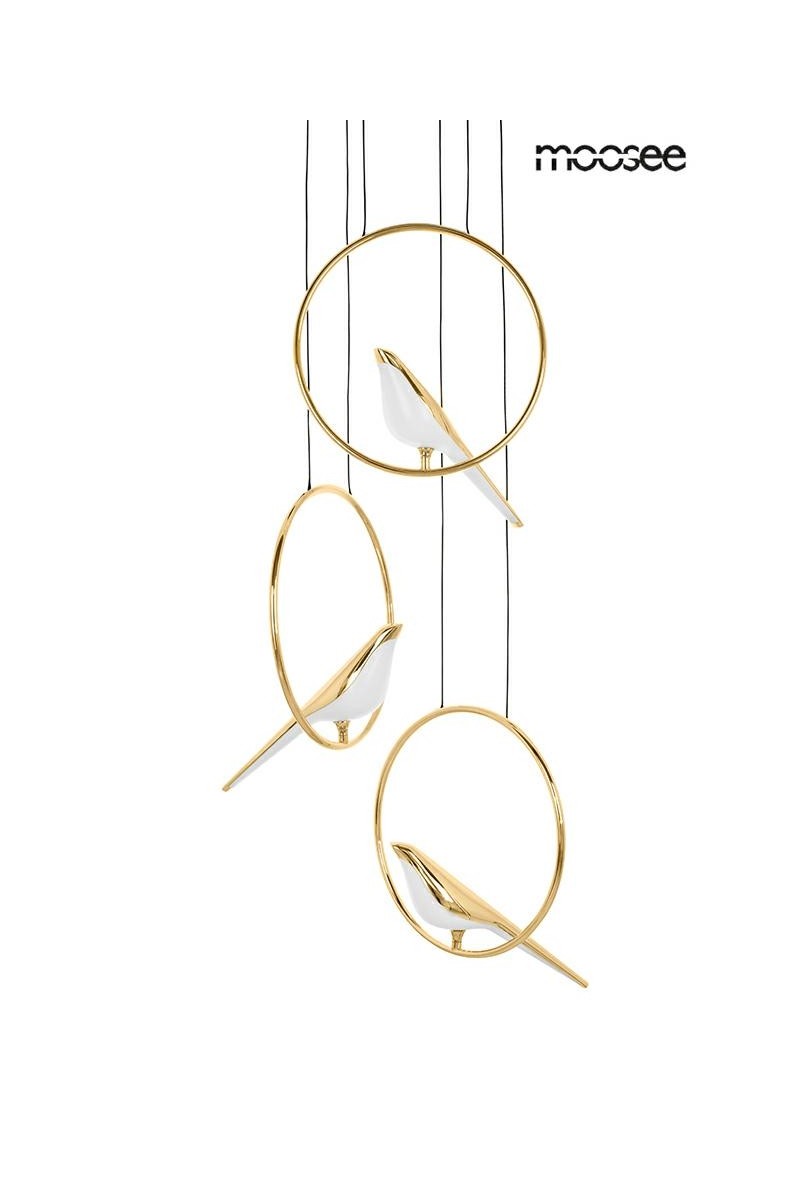 MOOSEE lampa wisząca BIRD DISC złota