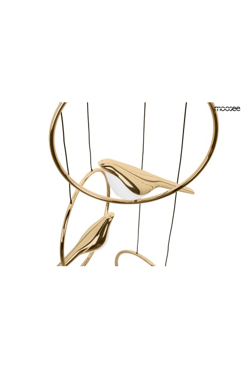MOOSEE lampa wisząca BIRD DISC złota