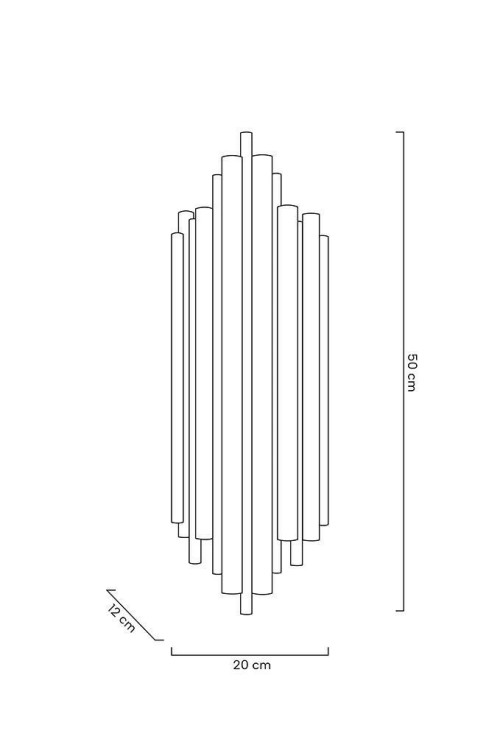 MOOSEE lampa ścienna HARMONIC złota