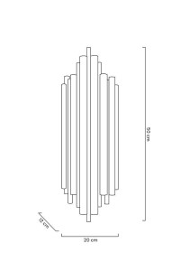 MOOSEE lampa ścienna HARMONIC złota