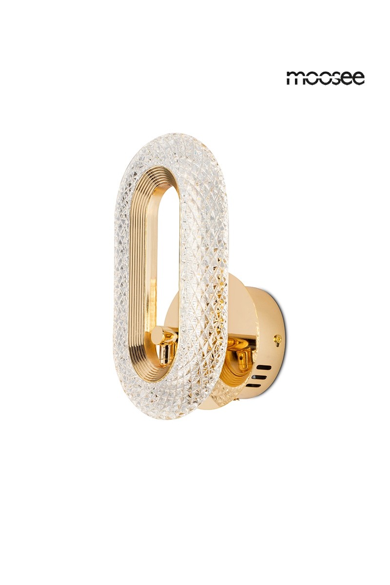 MOOSEE lampa ścienna JEWEL złota