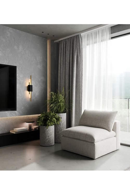 MOOSEE lampa ścienna EVANS czarna / złota
