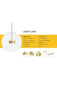 MOOSEE lampa wisząca CAPRI LINE 3 złota