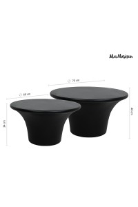 MaMaison zestaw stolików kawowych PODIUM  60 / 75 czarny