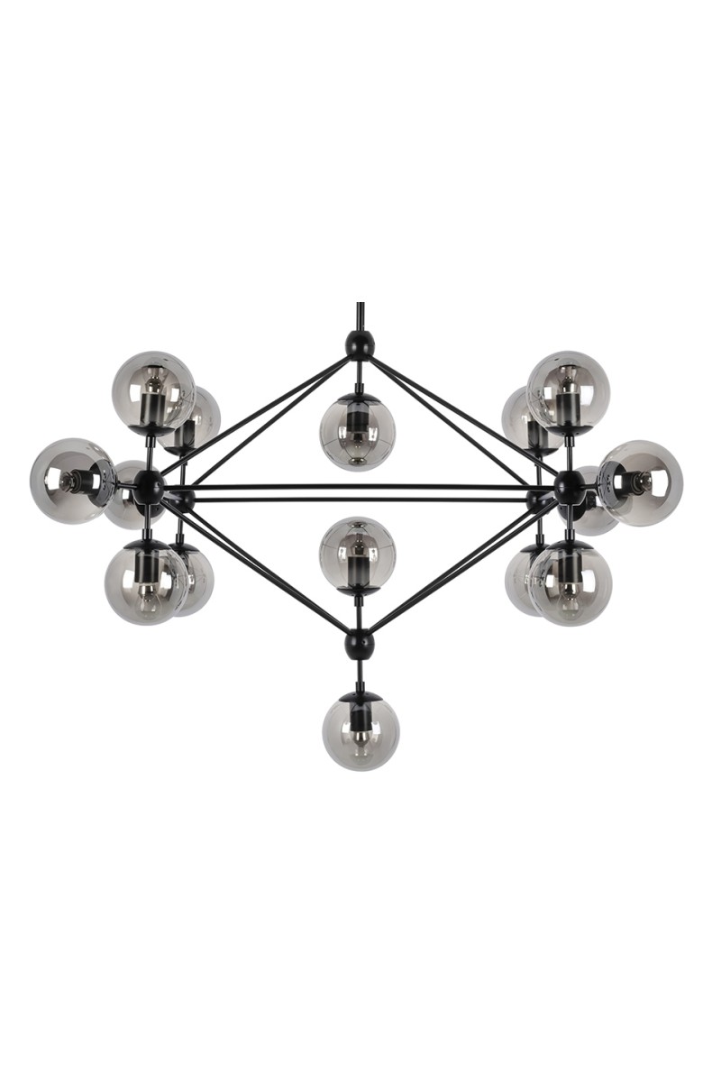 MOOSEE lampa wisząca PLANETARIO 15        czarna - klosze dymione