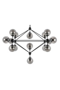 MOOSEE lampa wisząca PLANETARIO 15        czarna - klosze dymione