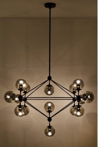MOOSEE lampa wisząca PLANETARIO 15        czarna - klosze dymione