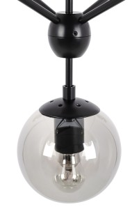 MOOSEE lampa wisząca PLANETARIO 15        czarna - klosze dymione