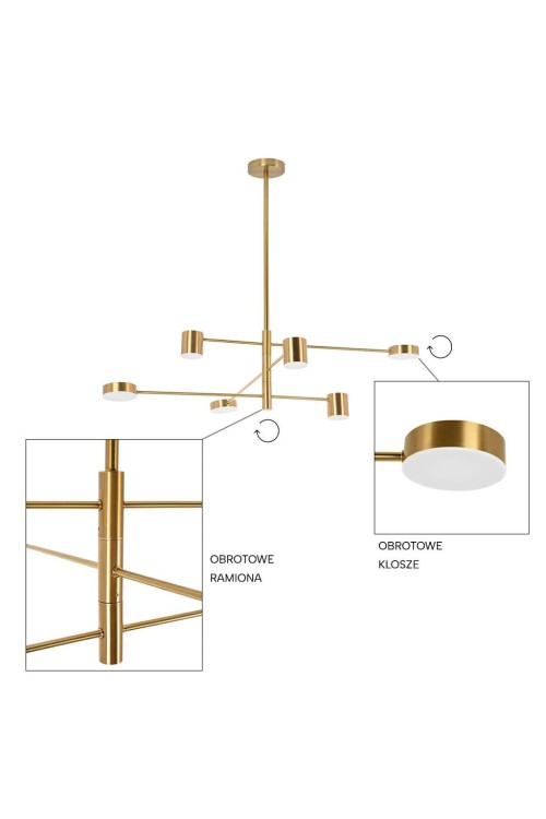 MOOSEE lampa wisząca PIAZETTA złota