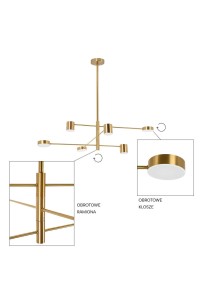 MOOSEE lampa wisząca PIAZETTA złota