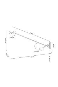MOOSEE lampa ścienna GEAR czarna