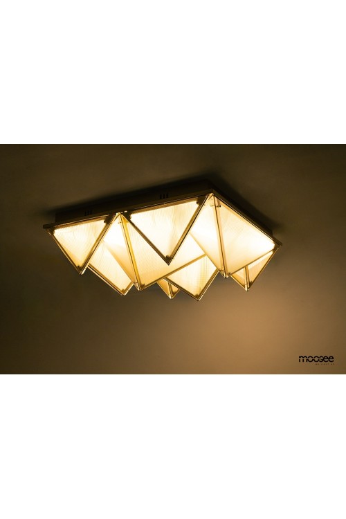 MOOSEE lampa sufitowa / plafon PYRAMIDS   złota