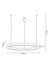 MOOSEE lampa wisząca RING 100 srebrna