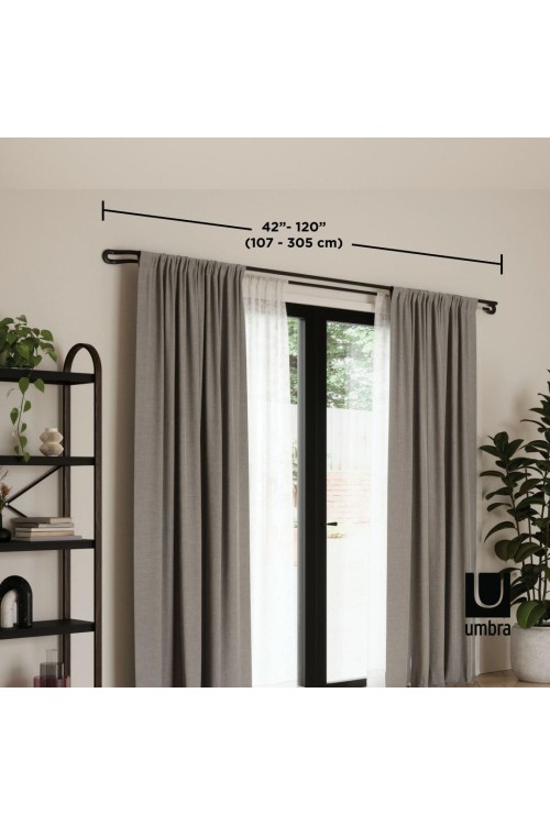 UMBRA karnisz MIDNIGHT 107 - 305 cm matowy / czarny