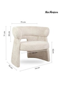 MaMaison fotel MADAME beżowy