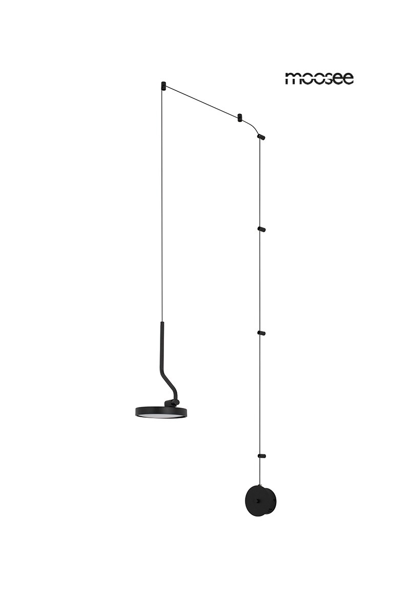 MOOSEE lampa ścienna FLAT czarna