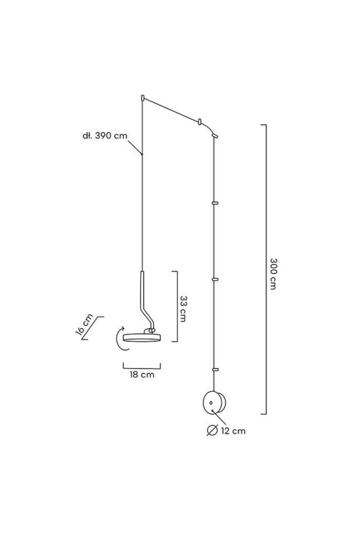 MOOSEE lampa ścienna FLAT czarna