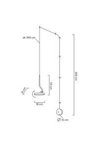 MOOSEE lampa ścienna FLAT czarna