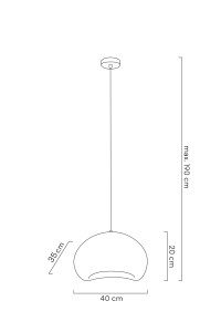 MOOSEE lampa wisząca NEST 40 biała