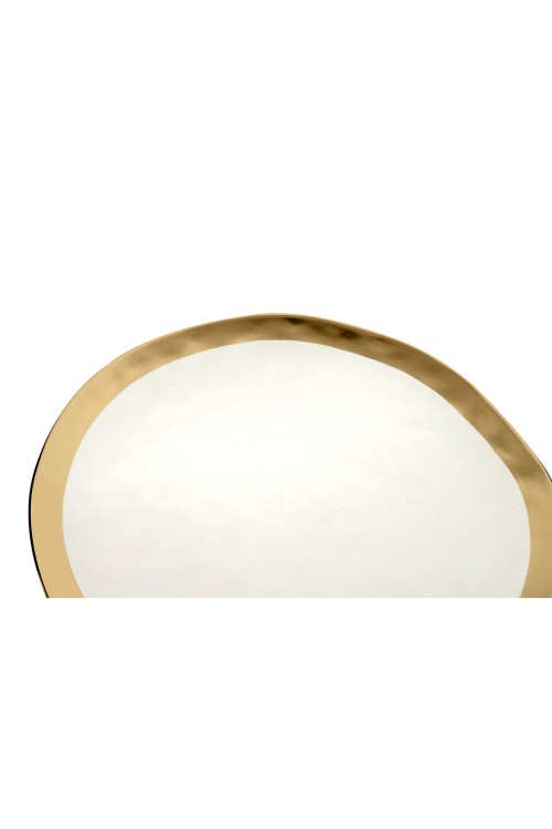 KARE talerz BELL 31 cm biało-złoty