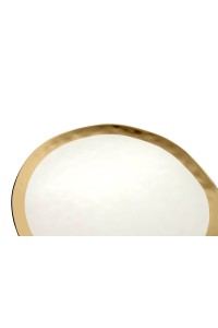 KARE talerz BELL 31 cm biało-złoty