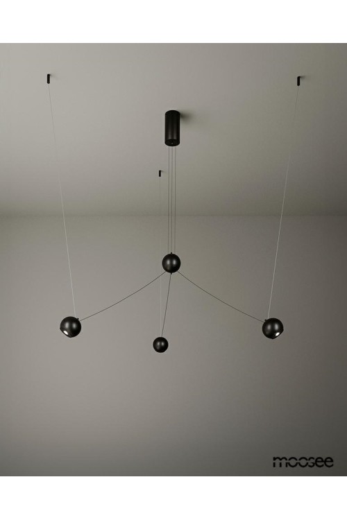 MOOSEE lampa wisząca OCTO 3 czarna