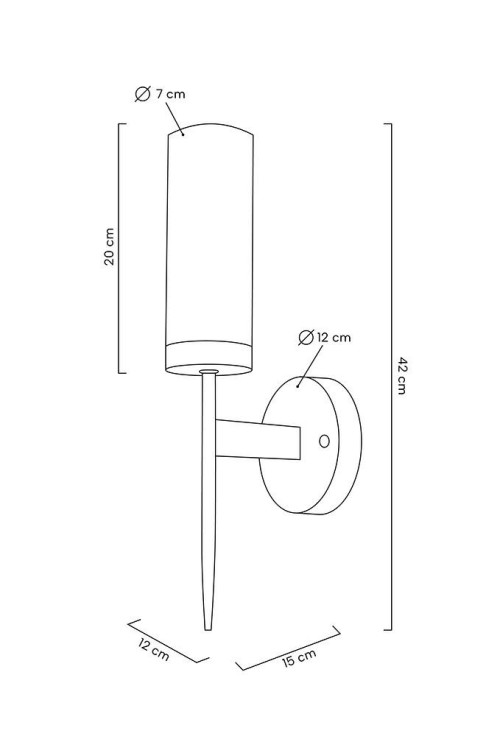 MOOSEE lampa ścienna TORCH złota
