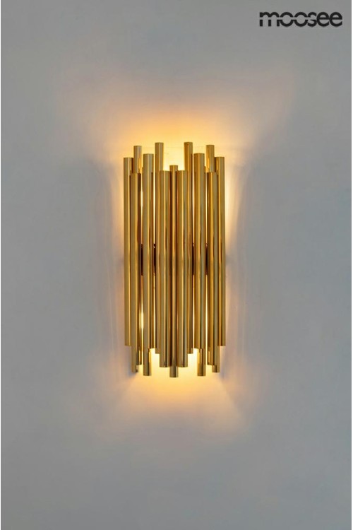 MOOSEE lampa ścienna TUBO złota