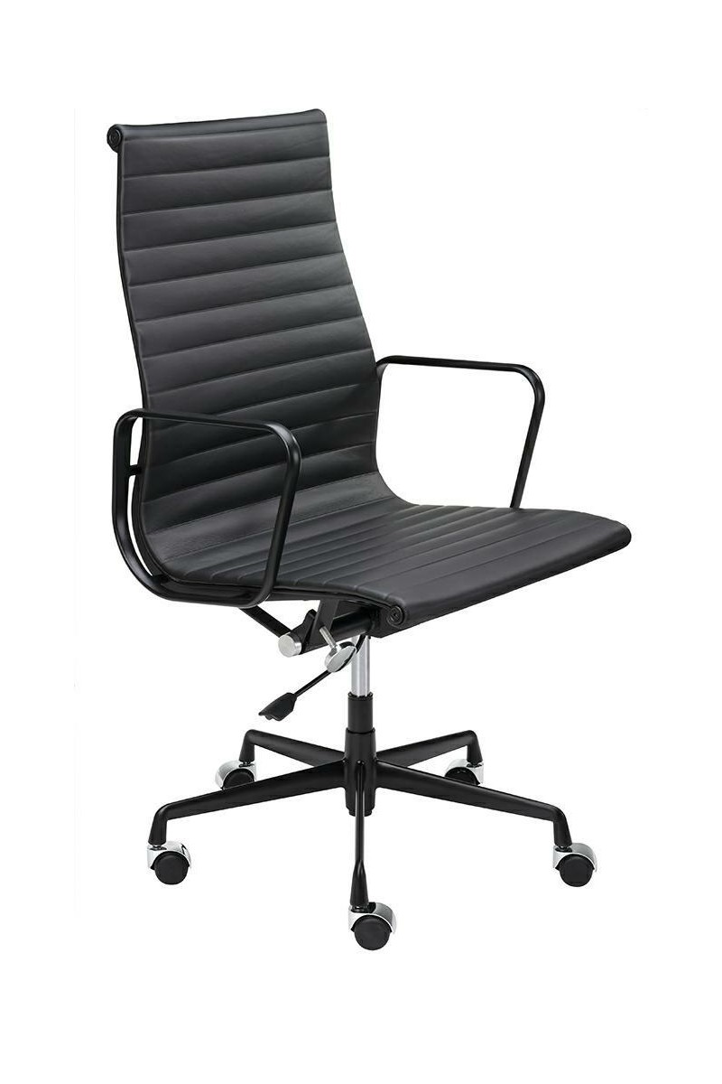 Fotel biurowy AERON PRESTIGE PLUS czarny - skóra naturalna, aluminium