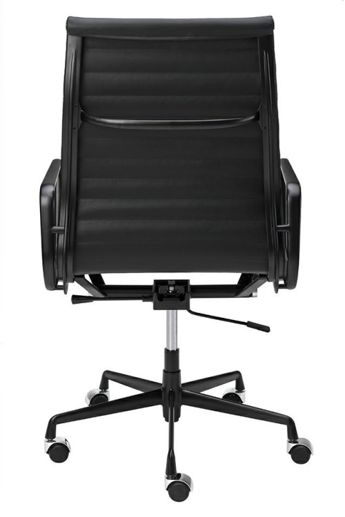 Fotel biurowy AERON PRESTIGE PLUS czarny - skóra naturalna, aluminium