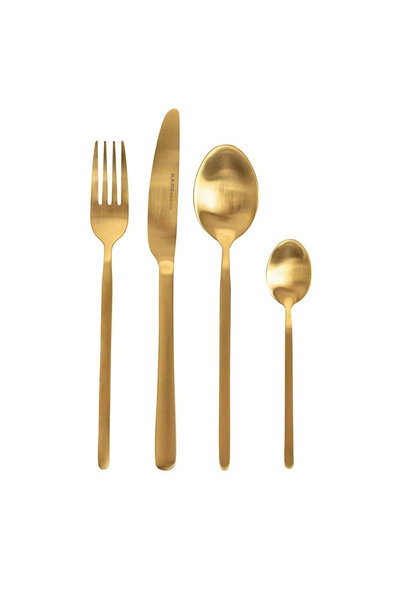 KARE zestaw sztućców GLORIA MATT GOLD 16 szt.