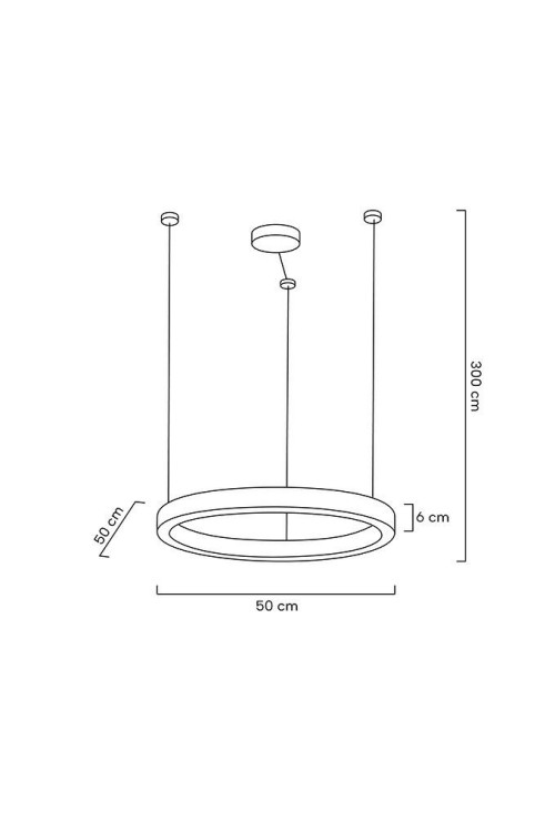 MOOSEE lampa wisząca RING LUXURY 50  złota
