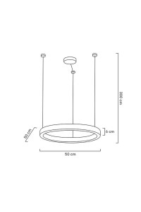 MOOSEE lampa wisząca RING LUXURY 50  złota