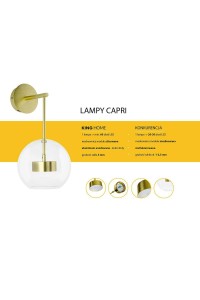 MOOSEE lampa ścienna CAPRI WALL złota
