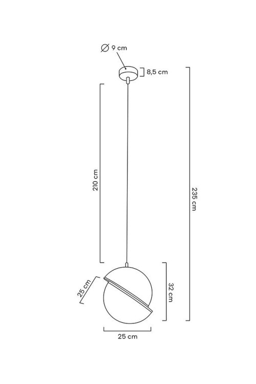 MOOSEE lampa wisząca GLOBE 25 złota