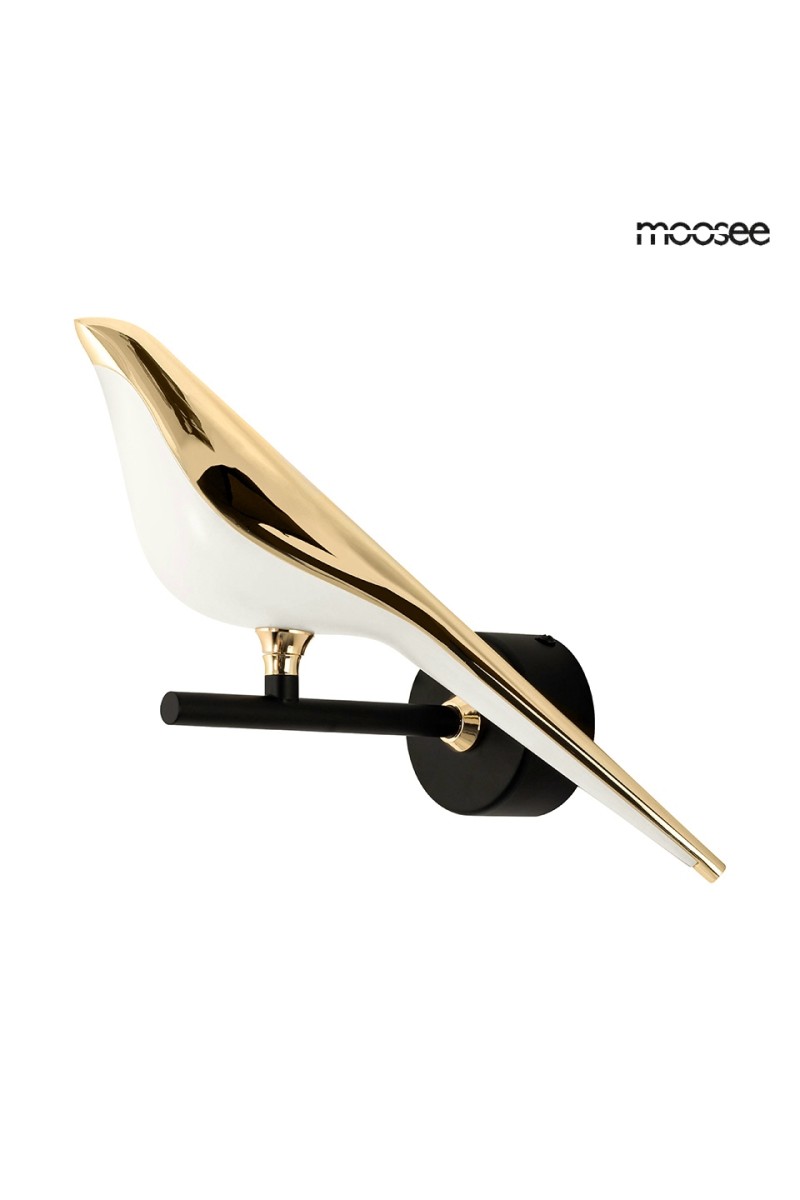 MOOSEE lampa ścienna BIRD złota
