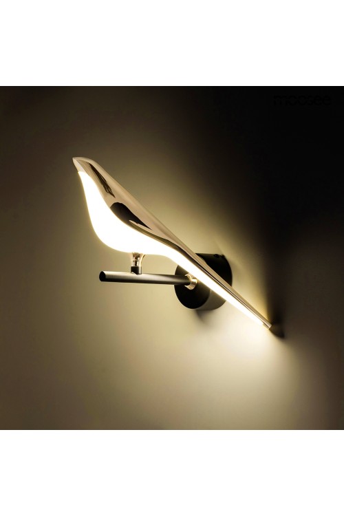 MOOSEE lampa ścienna BIRD złota