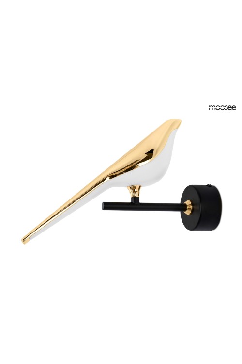 MOOSEE lampa ścienna BIRD złota