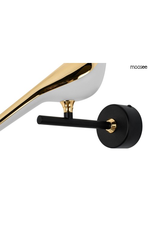 MOOSEE lampa ścienna BIRD złota