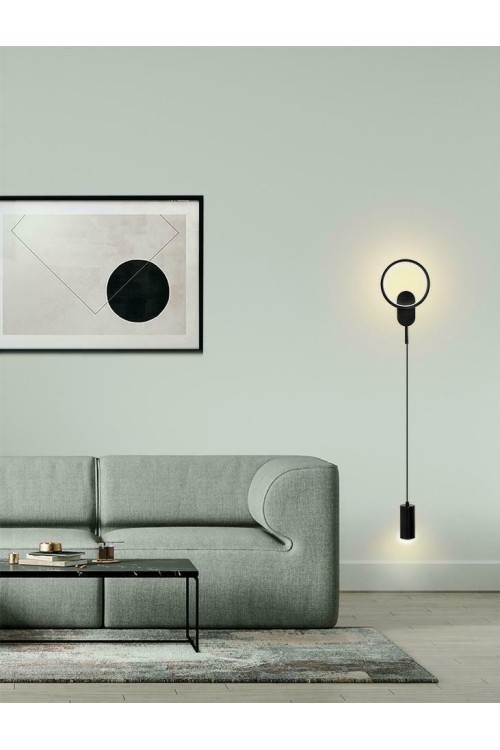 MOOSEE lampa ścienna COMO czarna