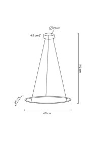 MOOSEE lampa wisząca RING SLIM 60 złota