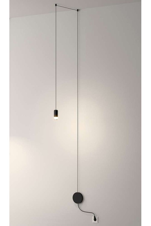 MOOSEE lampa ścienna FLUSSO WALL czarna