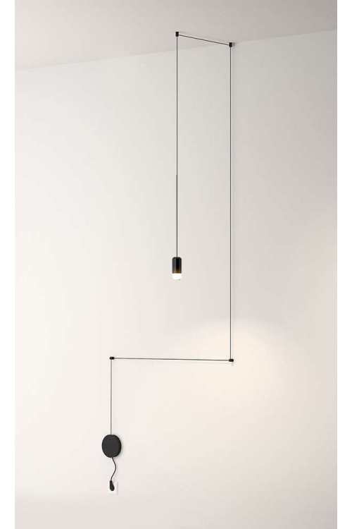 MOOSEE lampa ścienna FLUSSO WALL czarna