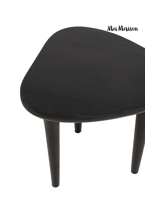 MaMaison stolik LAMINAR 49 czarny /       drewno