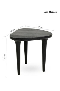 MaMaison stolik LAMINAR 49 czarny /       drewno