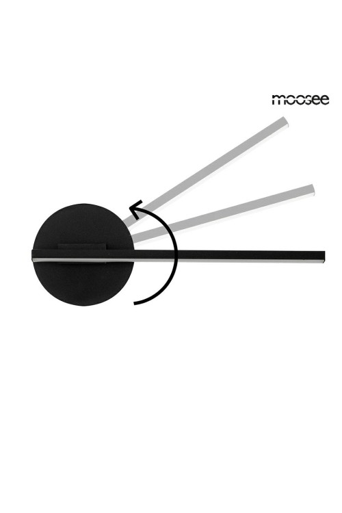 MOOSEE lampa ścienna HORIZON czarna