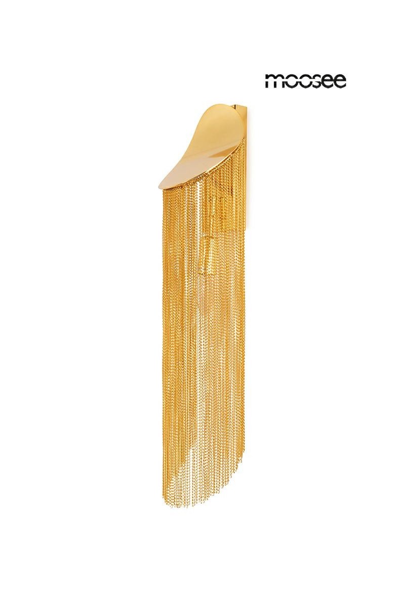MOOSEE lampa ścienna LAMBADA łańcuszki złota