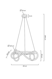 MOOSEE lampa wisząca SERPIENTE 60 złota