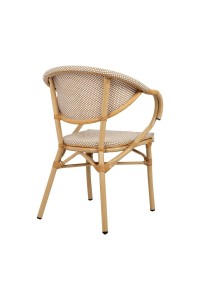 Krzesło ogrodowe CAFE BISTRO PARIS ARM    beżowe rattan