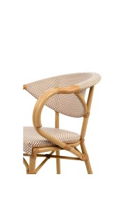 Krzesło ogrodowe CAFE BISTRO PARIS ARM    beżowe rattan